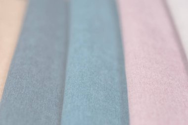 Renkli döşemelik kumaş örnekleri arka plan. 