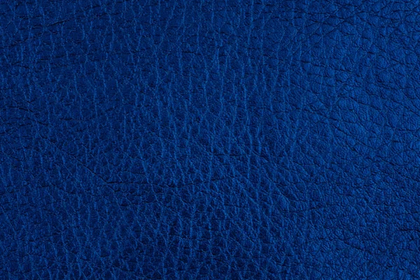 Sfondo in pelle blu scuro. Pelle naturale — Foto Stock