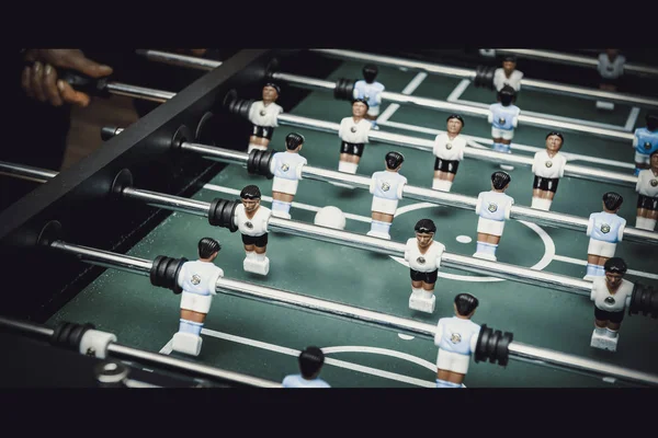 Friends playing table football. — Stock Photo, Image