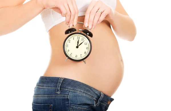 孕妇的闹钟 — 图库照片