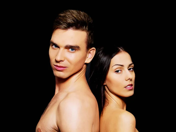 Close-up van ongekleed sensueel paar — Stockfoto