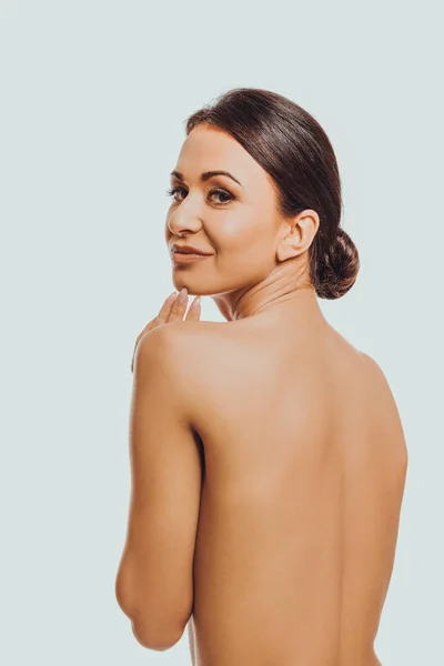 Spa woman touching her chin — Stock Photo, Image