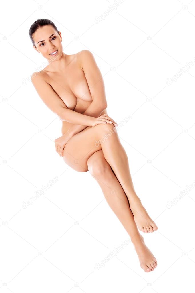 Picture of a healthy naked woman with perfect body.