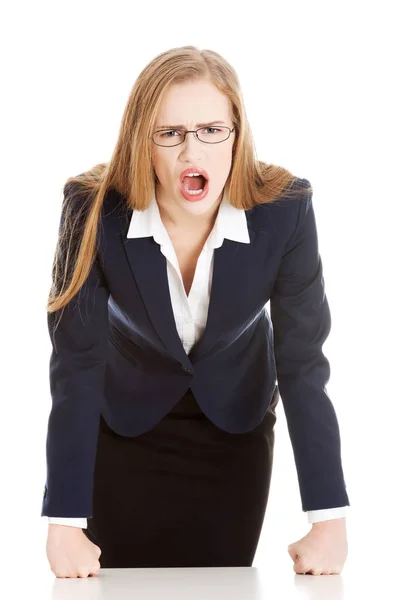 Angry and furious business woman. — Stock Photo, Image