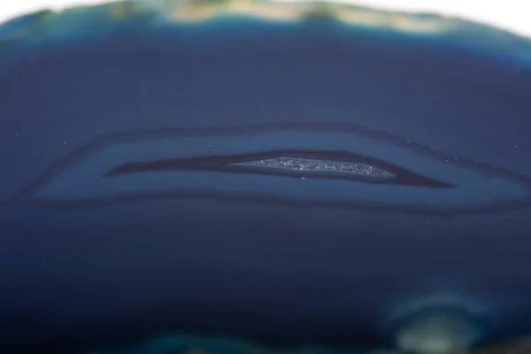 Close up photo of blue agate gem — Stock Photo, Image