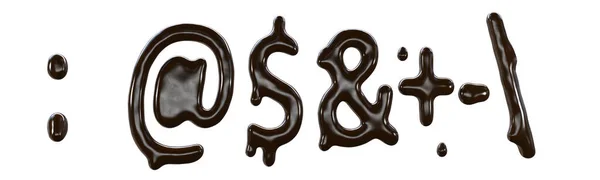 Csokoládé betűtípus. 3d — Stock Fotó