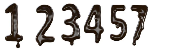 Çikolatalı yazı tipi yiyecek. 3d — Stok fotoğraf