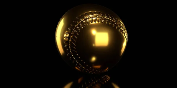 Gold baseball ball — Stock Photo, Image