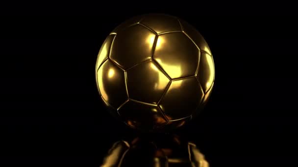 Zlatý fotbalový míč — Stock video