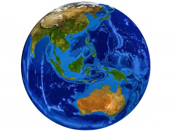 Planet earth globe turning around — Stock Video