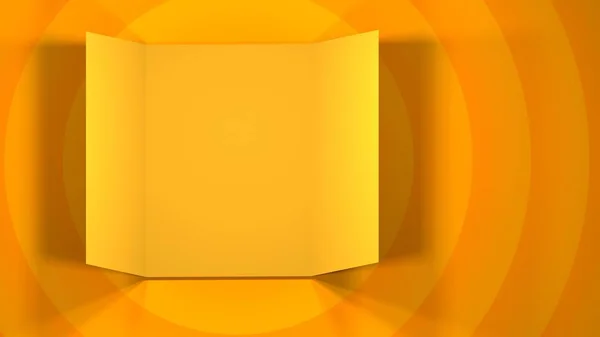 Intensywny pomarańczowy ulotka lub karta upominkowa makieta. — Zdjęcie stockowe
