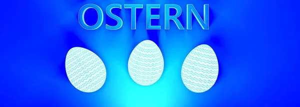 3 Eier und ostern Zeichen — Stockfoto