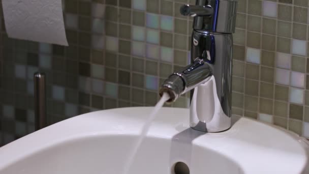 Bidet in de wasruimte — Stockvideo