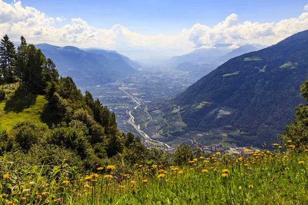 Valley of Adige in South Tyrol near Meran, Italy Royalty Free Stock Photos