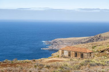 Garafa 'da manzara La Palma' da eski bir ev, kanarya adaları, İspanya