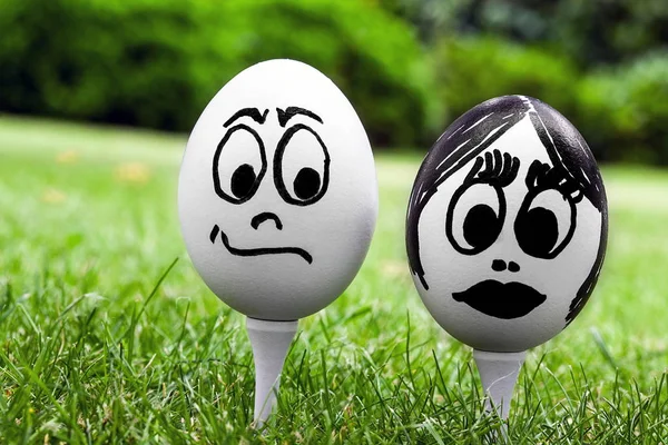 Easter time, spring and funny egg — Stock Photo, Image