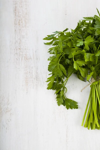 Salsa em um fundo de madeira leve — Fotografia de Stock