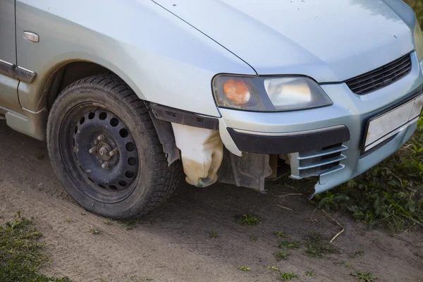 Gebroken auto bumper close-up — Stockfoto