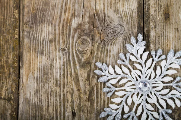 Christmas ornaments on the wooden background. — Stock Photo, Image