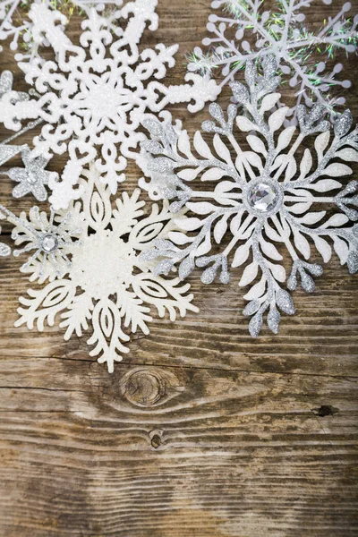 Fronteira de flocos de neve de Natal — Fotografia de Stock