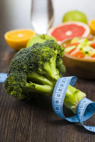 Food for diet  on a wooden table. — Stock Photo, Image