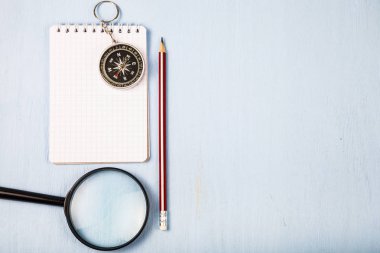 Pusula, Büyüteç ve defter