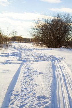 Güzel kış manzarası.