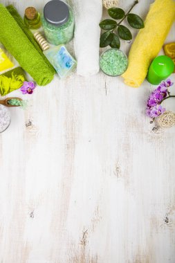 Spa uygulamaları ahşap tablo 