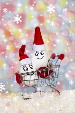 İki yumurta bir sepeti Noel kapaklar 