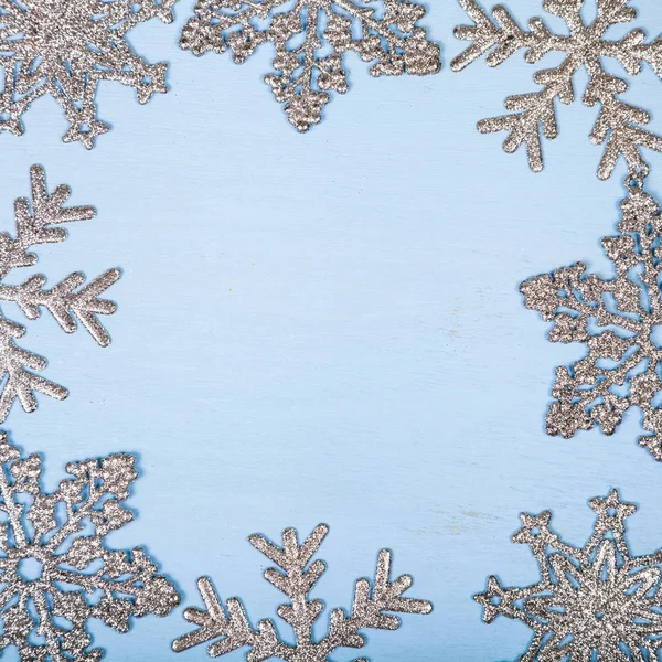 Ramki z Christmas płatki śniegu — Zdjęcie stockowe