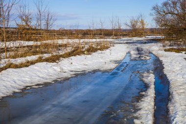 Güzel manzara. Erken bahar. 