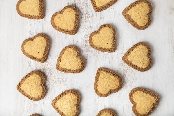 Biscoitos em forma de coração para o Dia de São Valentim . — Fotografia de Stock