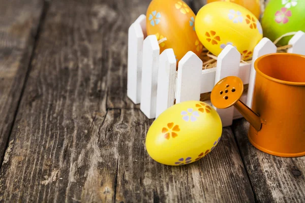 Easter still life with Easter eggs — Stock Photo, Image