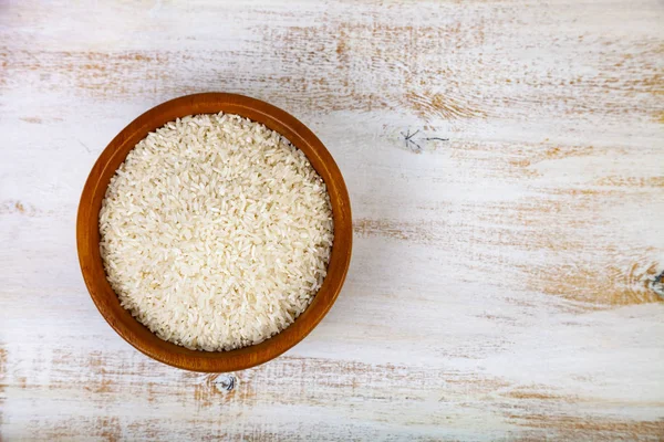 RAW długoziarnistego, gotowane na parze ryż — Zdjęcie stockowe