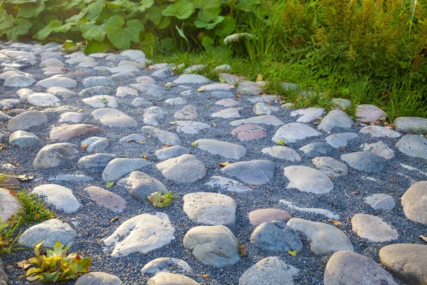 Beautiful stone walkway in the park