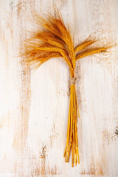 Ears Corn Wooden Table — Stock Photo, Image