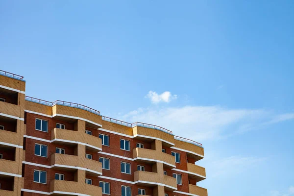 Unfinished High Rise Apartment Building Close City Real Estate — Stock Photo, Image