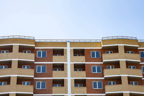 Unfinished High Rise Apartment Building Close City Real Estate — Stock Photo, Image