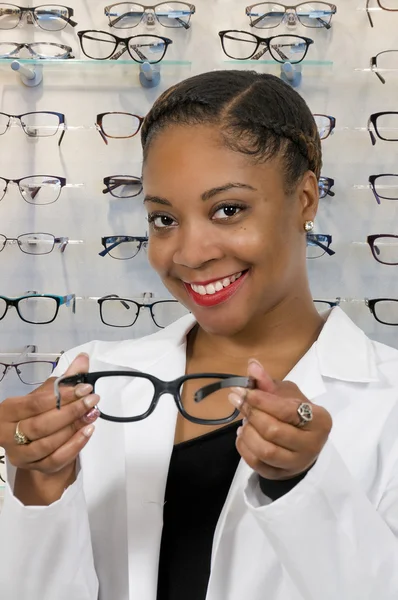 Frau mit Brille — Stockfoto