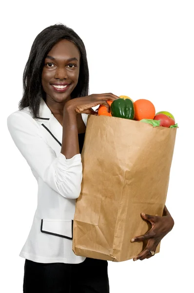 Mulher com um saco de compras — Fotografia de Stock