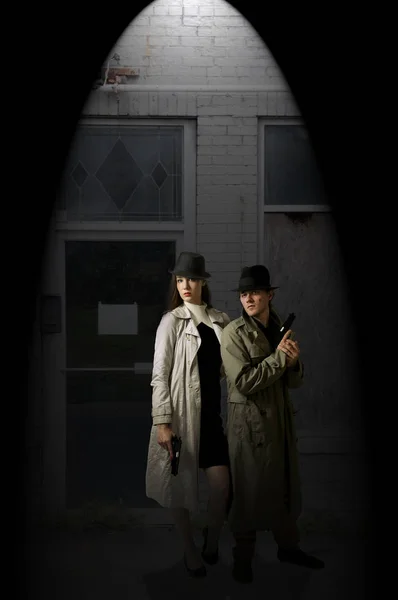 男人和女人的间谍 — 图库照片