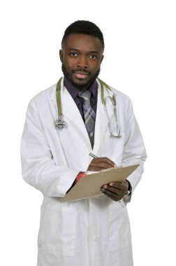 siyah Afrika Amerikalı erkek doktor 