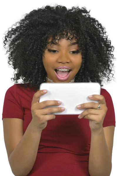 Woman Using Tablet — Stock Photo, Image