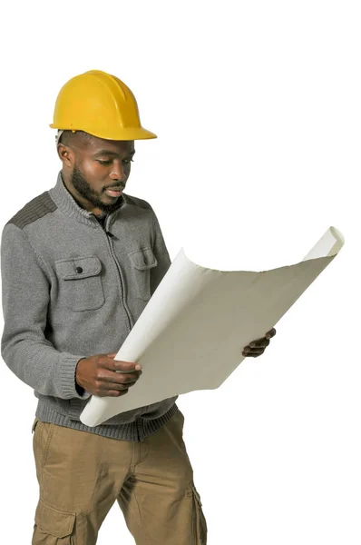 Black Construction Worker — Stock Photo, Image