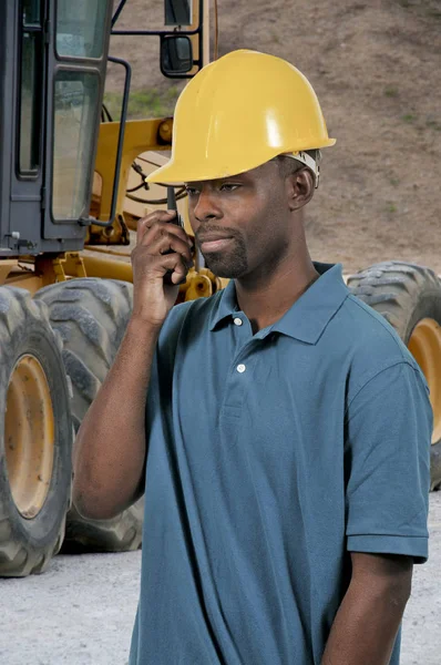 Black Construction Worker — Stock Photo, Image