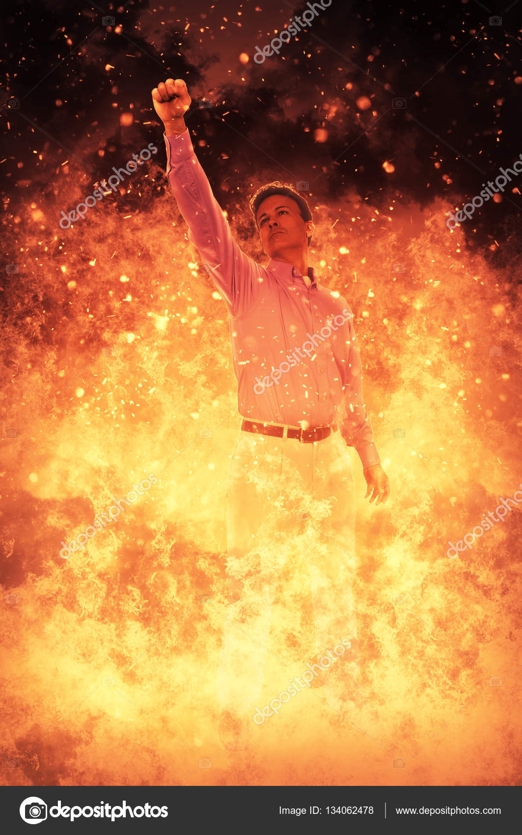 Man on Fire Stock Photo by ©robeo123 134062478