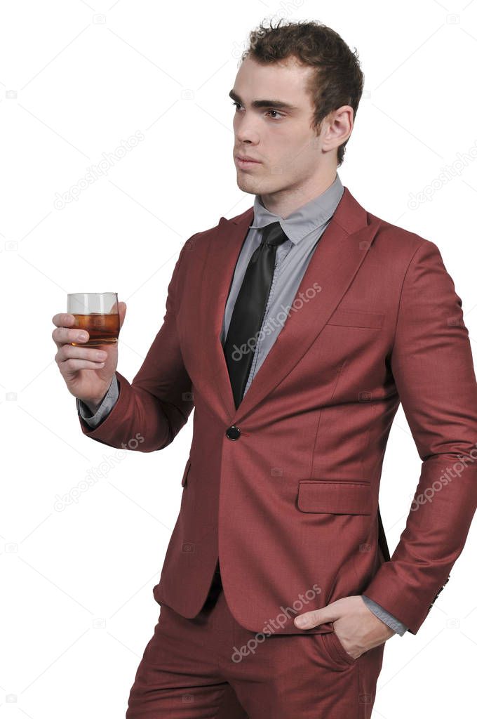 Business man with a cocktail