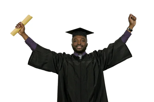 Homme noir diplômé — Photo