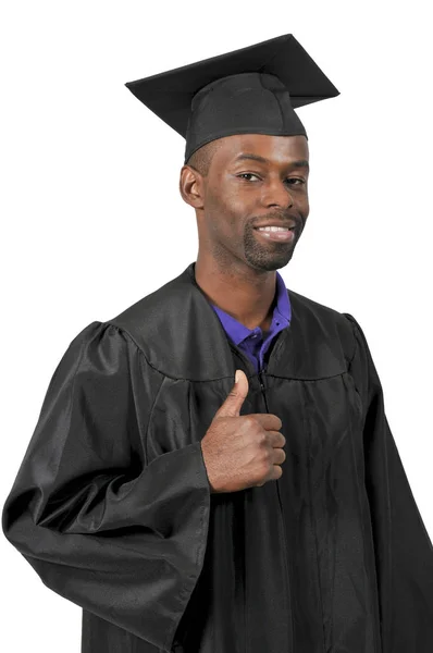 Preto Homem Graduado — Fotografia de Stock