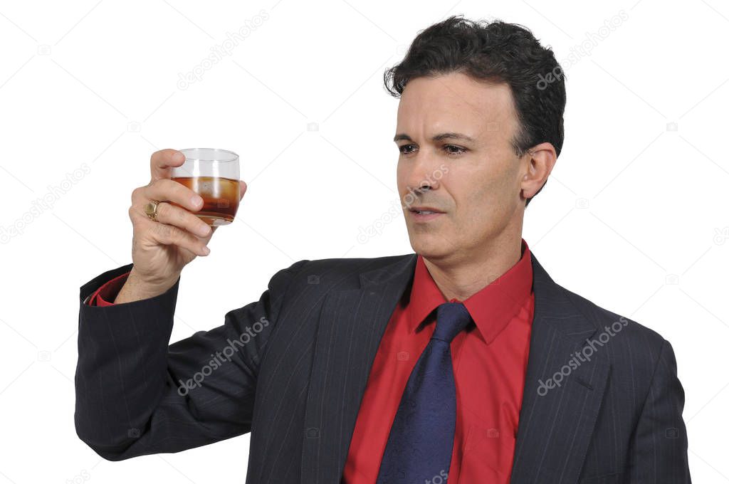 Business man with a cocktail